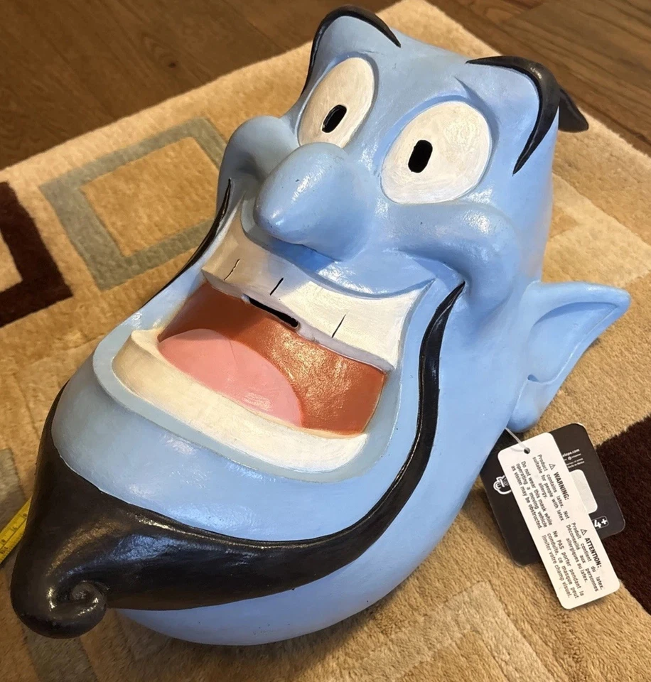 Máscara de Halloween Genie de gran tamaño - Látex - Aladdin - Accesorio de disfraz - Talla única Foto 3 de 4