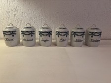 6 antike Porzellan Gew&uuml;rzdosen C.T. Altwasser - Jugendstil - f&uuml;r D&auml;nemark