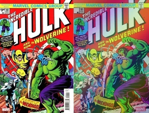 Incredible Hulk #181 Regular & Foil Facsimile Ediion 1st Wolverine 2023 NM