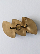 Broche vintage résine plastique inclusion rose - Jeronine Vintage