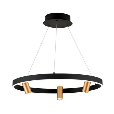 LED Hängeleuchte Berlin Pendelleuchte Strahler schwarz gold Aluminium Silikon