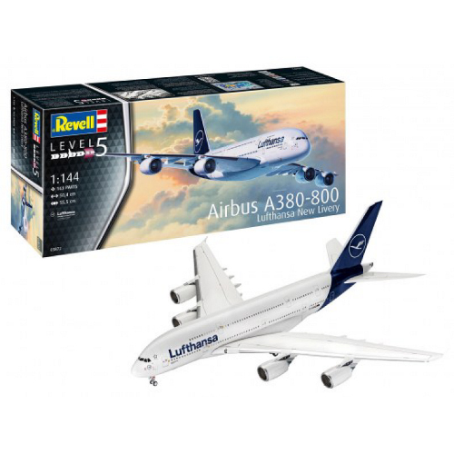 Airbus A380-800 Lufthansa New Livery Kit 1:144 Revell Kit Aerei -D- Neues Modell-image