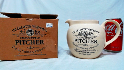 VINTAGE CHARLOTTE WATSON'S COUNTRY PITCHER 4-1/2'' 30 OZ ENGLAND MIB