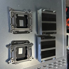 Lot of 2 Supermicro 1U Passive Heat Sink LGA2011 Socket Screw SNK-P0047PS,W/Base