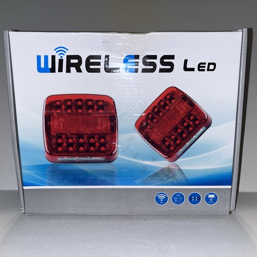 Wireless LED Trailer Light Kit Magnetic Tow RV Truck Car Stop Tail Turn Signal