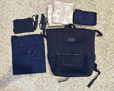 Dagne Dover Large Indi Diaper Backpack in Storm Navy w/ Dust Bag Extras