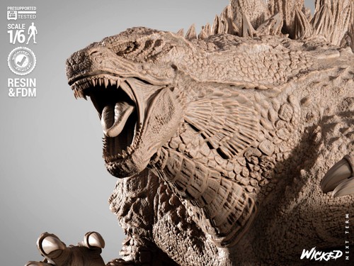 3D Printed Fan Art Godzilla Sculpture by Wicked - Picture 13 of 24