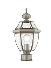 Livex Lighting 2153 Nickel Monterey 1-Light Outdoor Post Light