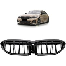 K�hlergrill Frontgrill schwarz gl�nzend Doppellinie f�r BMW 3er G20 G21 Bj 19�22