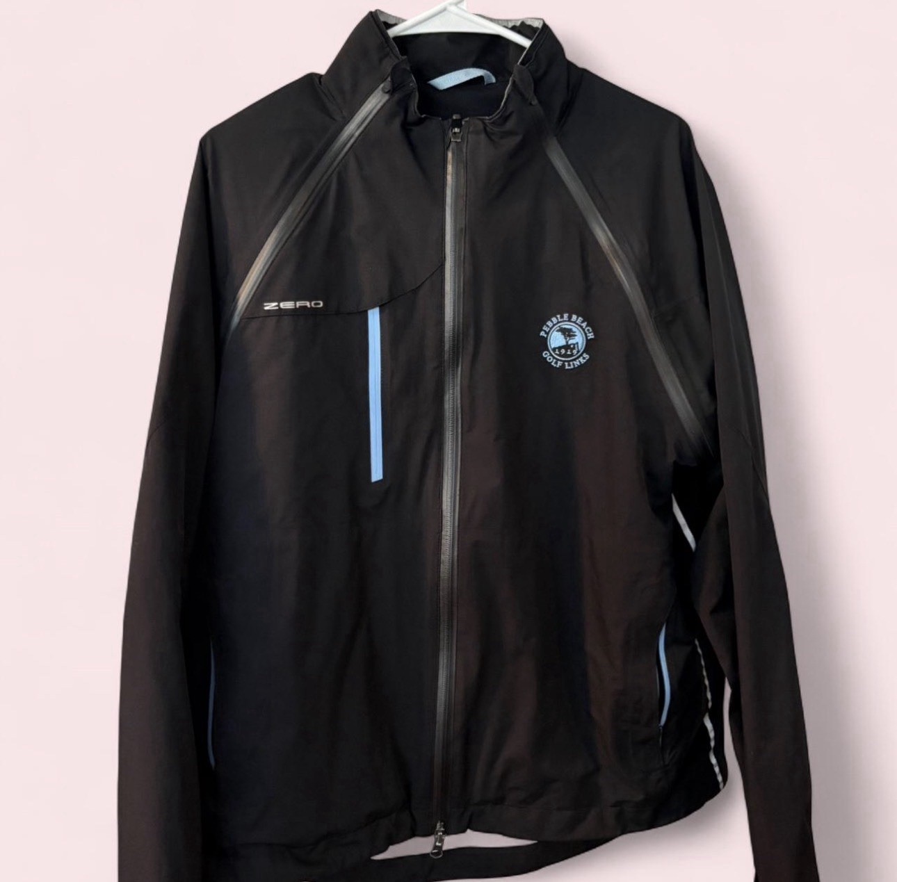 Pebble Beach Zero Restriction Black Windbreaker J… - image 1