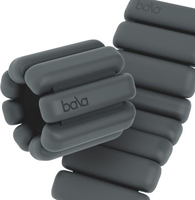 Bala Bangles Wrist Ankle Weights 2lb Set - Adjustable Weighted Bands, Charcoal