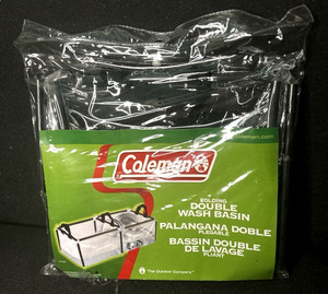Coleman Camping Outdoor Double Wash Basin CleanDishes Clear Plastic Foldable