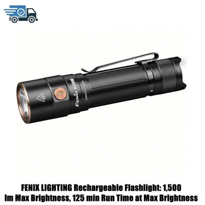 FENIX LIGHTING Rechargeable Flashlight: 1,500 lm Max Brightness, 125 min Run Tim