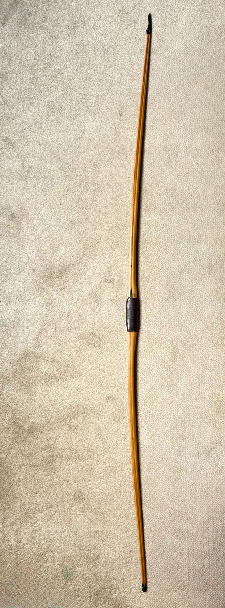 BICKERSTAFFE LONGBOW (BH 6.5", DL 29", DW 55# @28") Traditional Wooden Bow