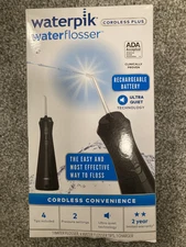 Waterpik Water Flosser Cordless Plus Rechargeable WP-462 Black 4 Tips 2 Settings