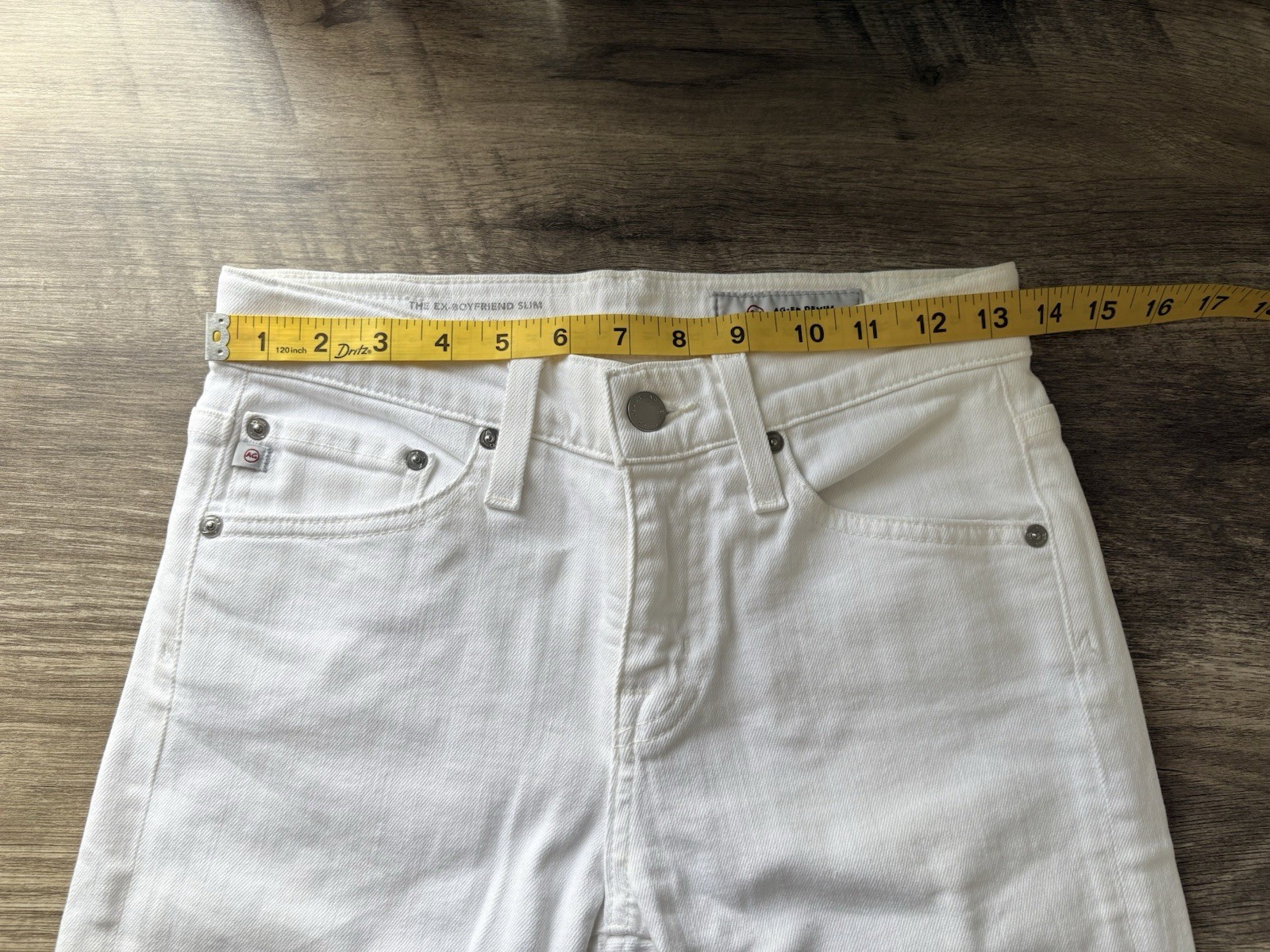 AG Adriano Goldschmied Women's Ex-boyfriend Slim Cloud Soft White Jeans Size 23R thumbnail 3