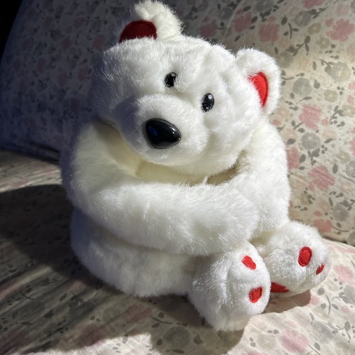 JOHN HENRY COMPANY Teddy Bear Plush Mamma Bear Sticky Paws For Hugging White Red - 第 1/24 張圖片