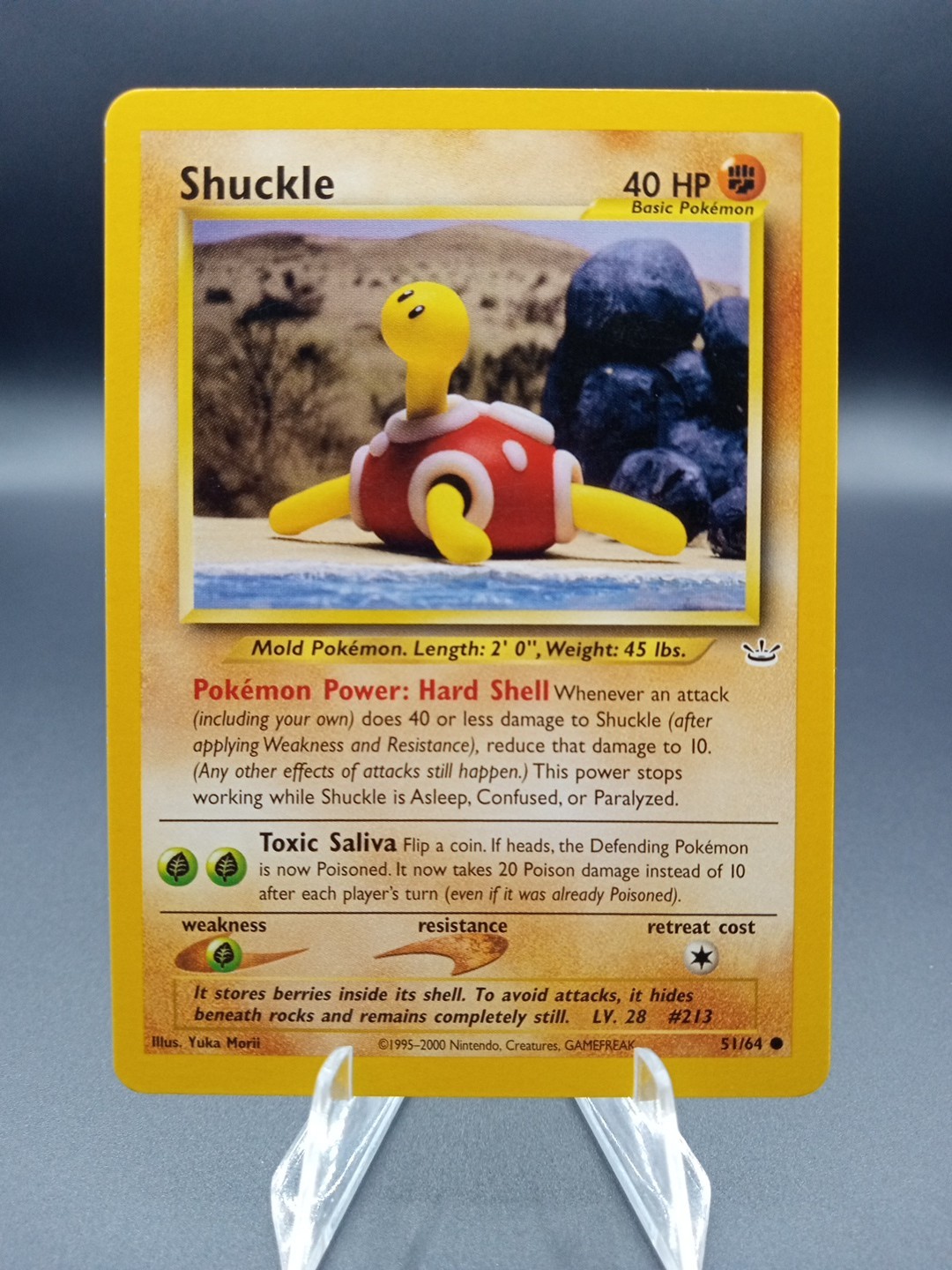2000 Pokemon Neo Revelation Shuckle #51 Extremely LP