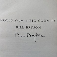Product Image: Signed Bill Bryson Notes From A Big Country 1st Edition? Hardback Book 1998
