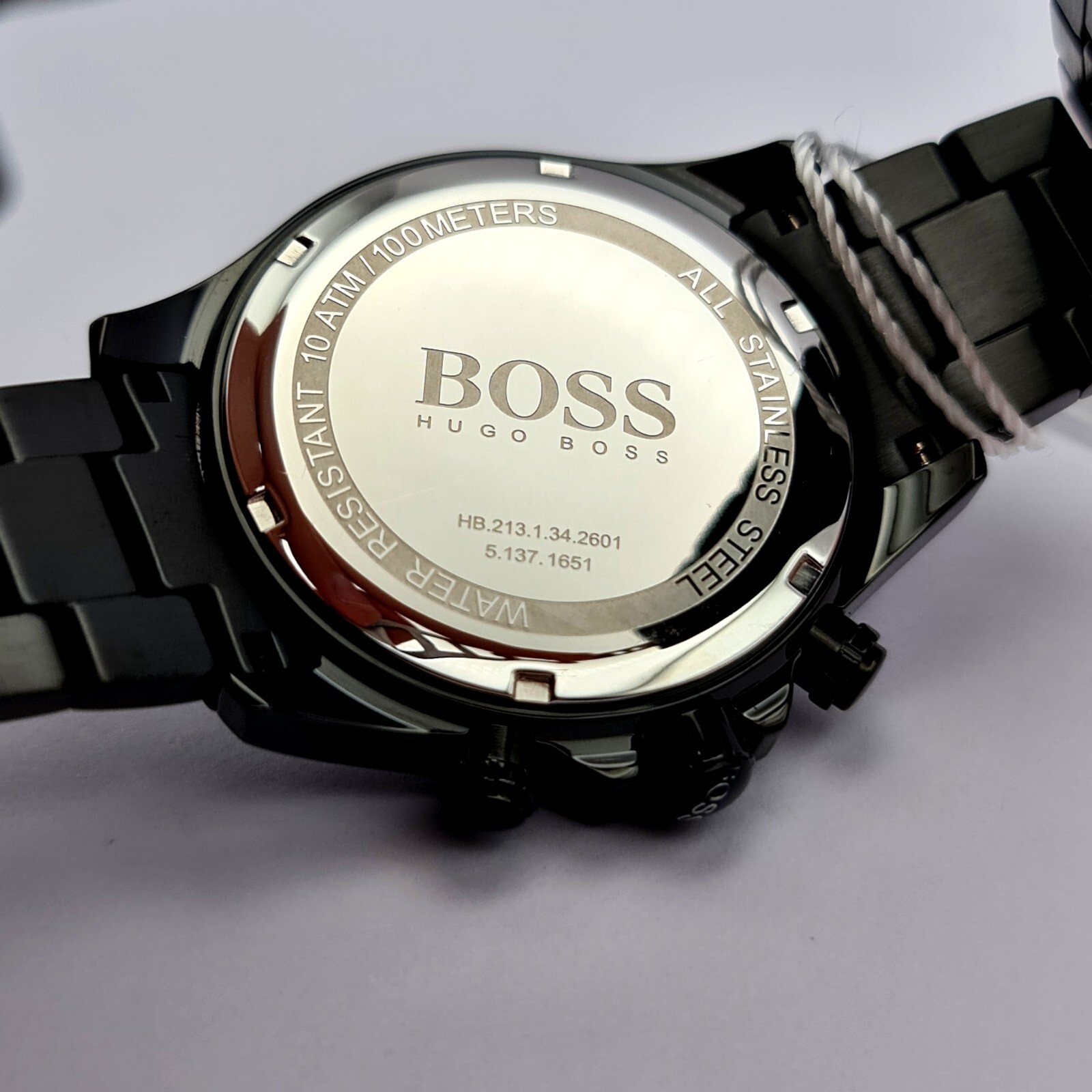 NEW GENUINE BOSS 1512961 STAINLESS STEEL IKON BLACK MEN