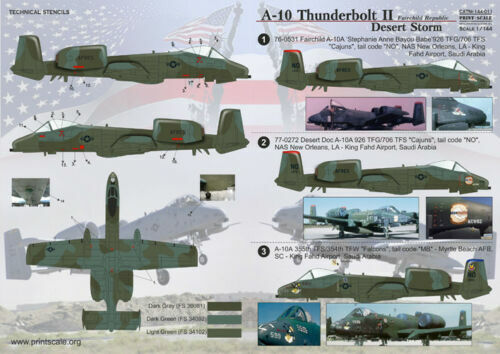 Print Scale 144-011 A-10 Thunderbolt II, wet decal Aircraft - 1/144 scale - Picture 5 of 12