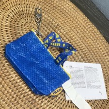 New IKEA KN LIG Small Keychain Bag Coin Zipper Blue Frakta Mini Key Ring Gift