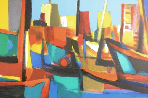 Marcel Mouly "Navires au Port" Limited Edition Signed/Numbered Lithograph - Picture 10 of 10