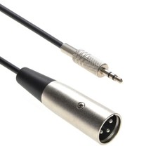 25Ft XLR Male to 3.5mm Stereo TRS Balanced Audio Male Cable