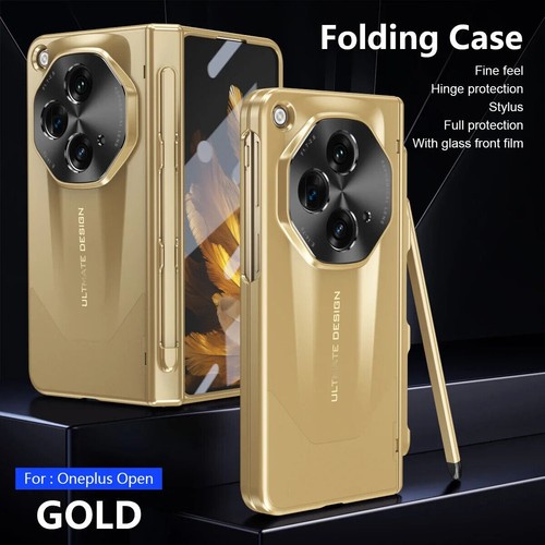 For OnePlus OPEN S Pen Holder Hinge Case Plating Racing Car Full Protector Cover - Picture 8 of 23