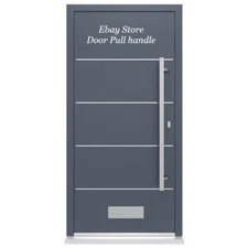 48" Long Door Pull Handle Offset Square 304 Stainless Steel Brushed 