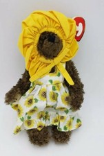 Vtg 1993 TY Beanie Baby Susannah Sunflower Bear Jointed Plush Attic Collection