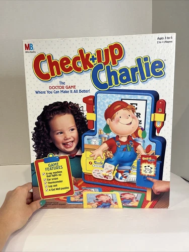 VINTAGE Check Up Charlie The Doctor Game Milton Bradley 1995 Kids 90's