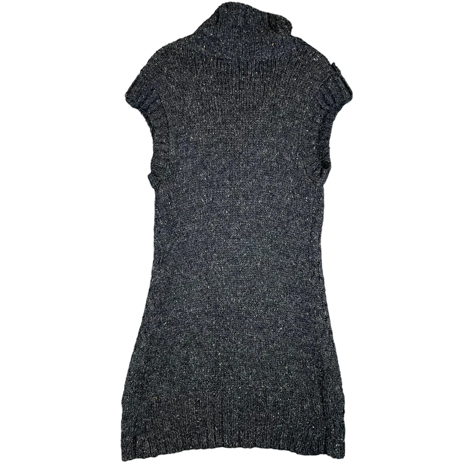 Suéter boho sin mangas gris negro cárdigan túnica charreteras BKE Hebilla para mujer M Foto 2 de 4