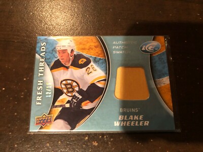 2009-10 Upper Deck Ice Fresh Threads PATCH BLAKE WHEELER #FT-BW SP 12/15 BV$$$