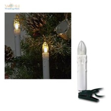 LED Lichterkette mit Topkerzen warmweiß für Innen und Außen, Lichtkette mit LEDs