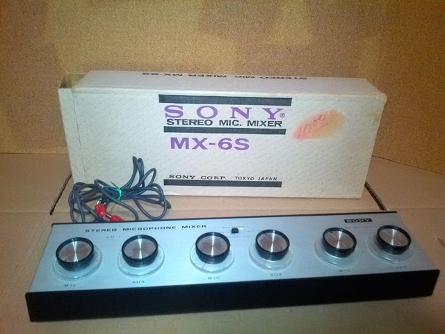 VTG SONY STEREO MICROPHONE MIXER MODEL MX-6S - ORIGINAL BOX 