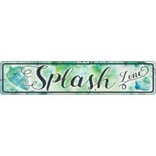 Splash Zone Novelty 3"x12" metal street sign plaque Home Door Garage Wall Decor