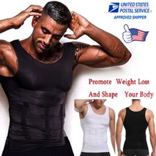 Mens Shapewear Gynecomastia Compression Shirt Slimming Vest For Hide Boobs Moobs