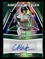 (3995) 2022 Elite Extra Cade Marlowe Hidden Gems Signatures Emerald #/5 Auto RC