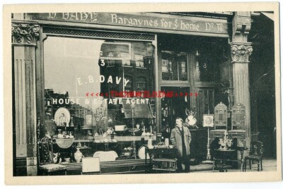 SHOP FRONT - 3 Battersea Rise E B DAVY Estate Agent ANTIQUES London SW11