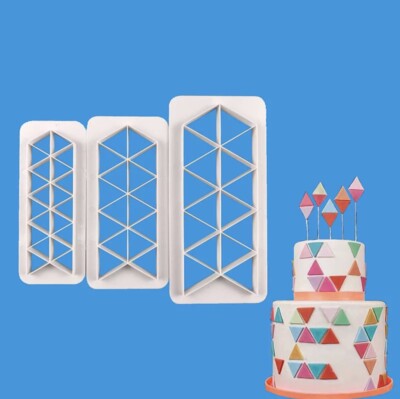 3Pcs Geometry Cookie Cutters Cake Fondant Decorating Tools | eBay Australia