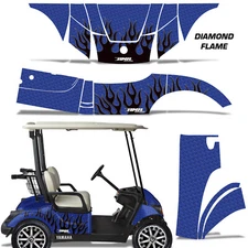 Cart Graphics Kit Decal Sticker For Yamaha Golf Cart 2007-2016 DiamondFlame K U