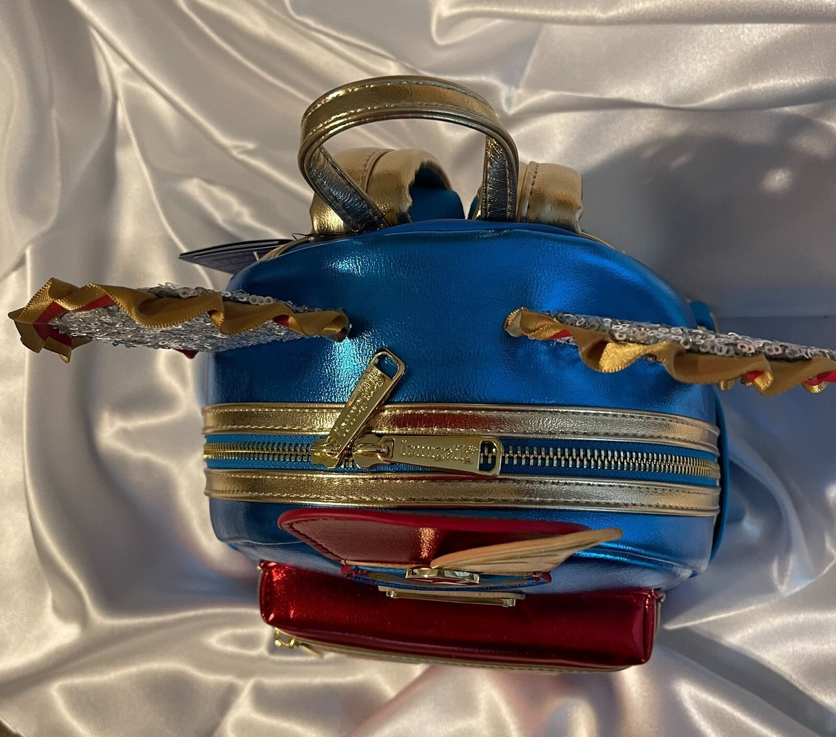 Loungefly Blue and Red Mickey Mouse Mini Backpack - Dumbo - NWT Loungefly Disney Mickey Mouse Silhouette Ears Mini Backpack  main image 2