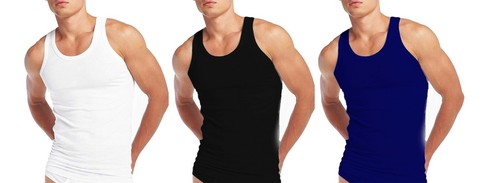 100% Cotton Sleeveless Undershirt Vests 