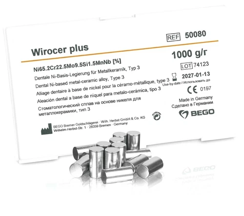 Wirocer Plus Partial Denture Alloy From Bego 1 Kg. Dental Lab Product Free Ship