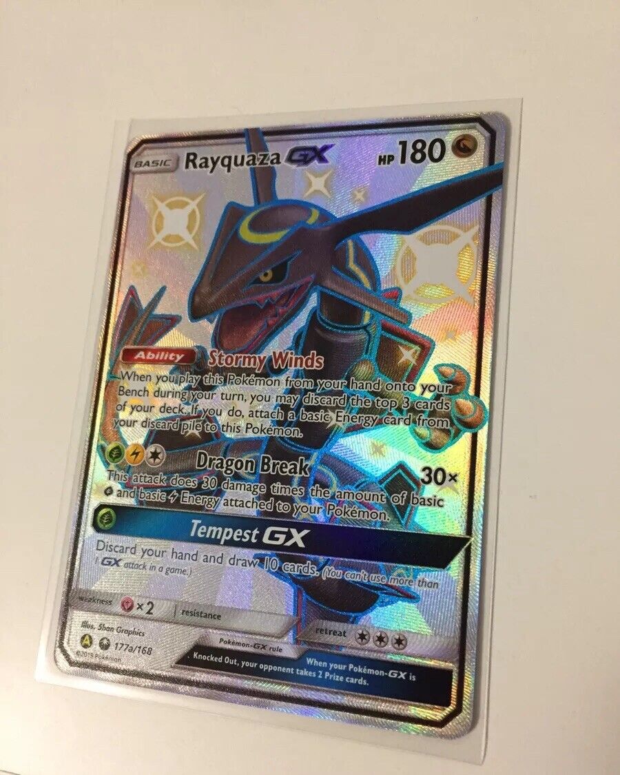 Carta Pokémon: Rayquaza-gx 177a/168 Shiny Português + Brinde