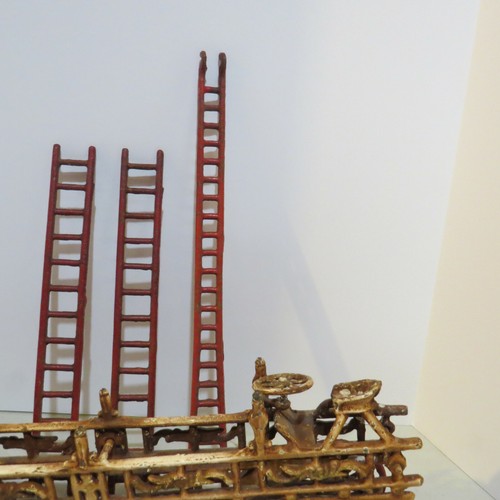 Cast Iron Ladder Truck with 3 Horses CI-013 - Picture 9 of 12