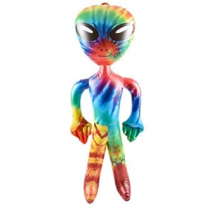 Colorful Tie Dye Alien Inflate 36 Space Birthday Party Decoration