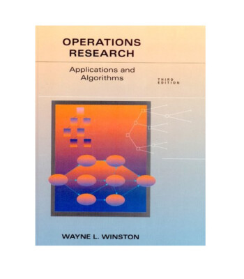 Operations Research: Applications and Algorithms, Winston, Wayne L