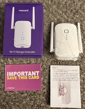 Macard N-300 WiFi Router Extender Wi-Fi Range Extension Wall Plug In Booster 2.4